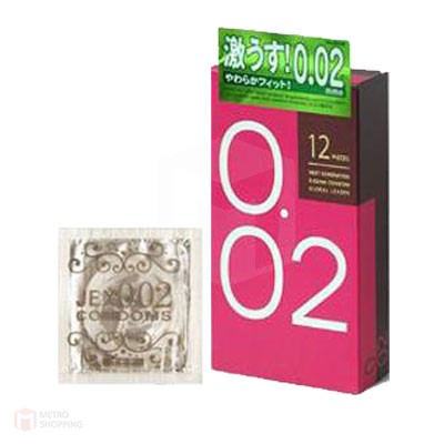 ถุงยางญี่ปุ่น Jex Condoms 0.02 box of 12