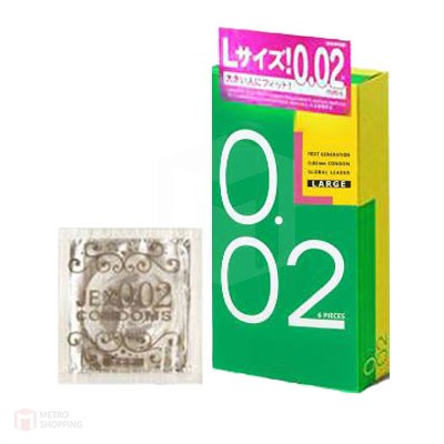 ถุงยางญี่ปุ่น Jex Condoms 0.02 L-Size box of 6