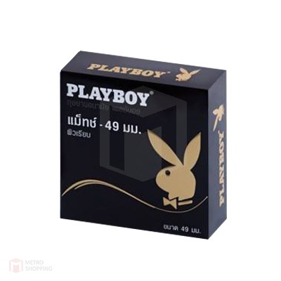 ถุงยางอนามัย Playboy Match (ผิวเรียบ 49มม)