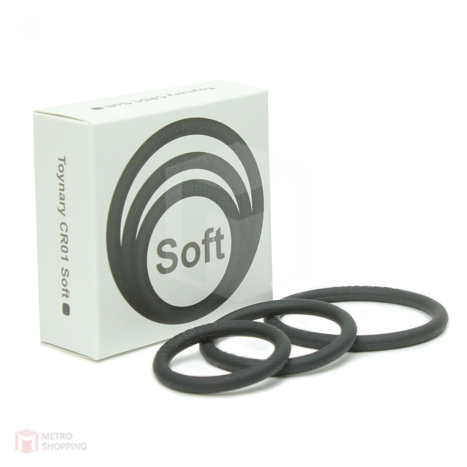 Toynary CR01 Soft - 100% Silicone Cock Rings Black (ห่วงรัดโคน) เครื่องประดับอย่างหนึ่งสำหรับผู้ชาย เพื่อความเท่ อึด ทน นาน