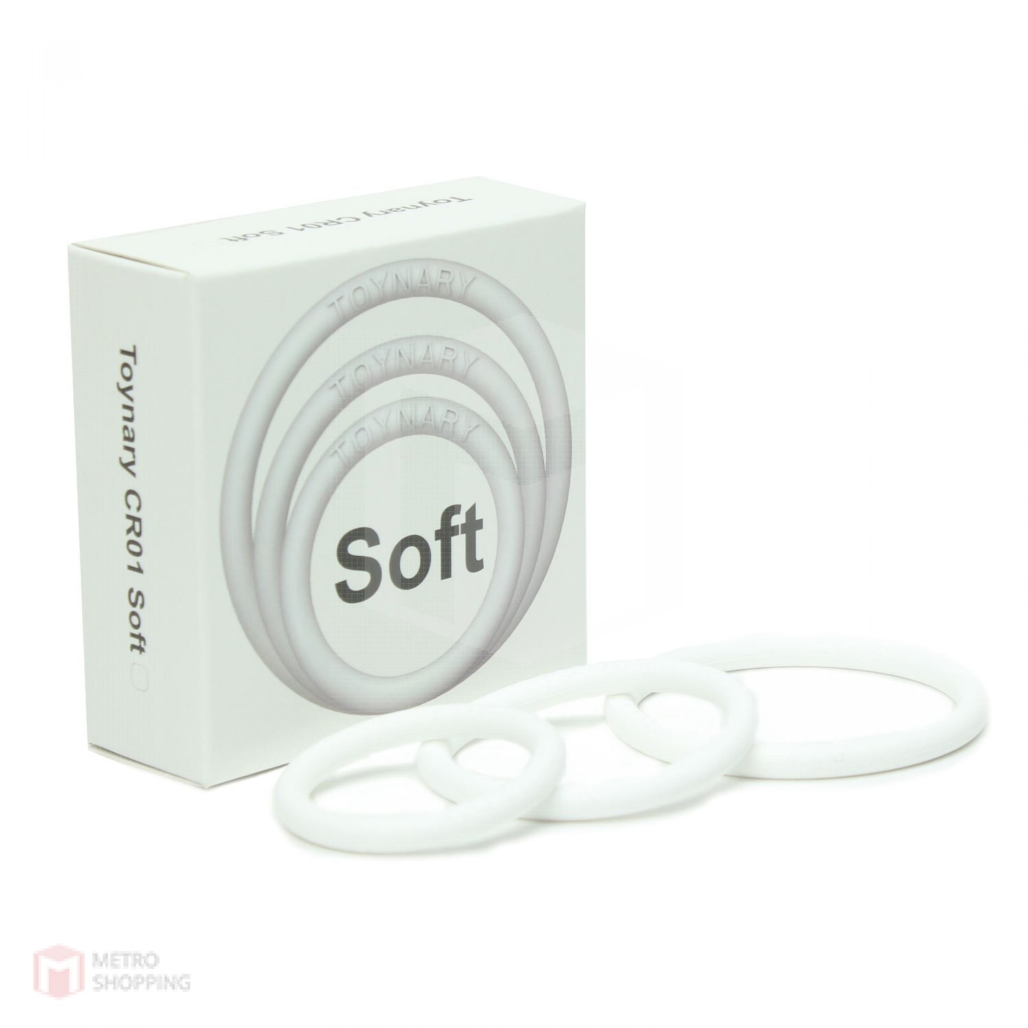 Toynary CR01 Soft - 100% Silicone Cock Rings White (ห่วงรัดโคน) เครื่องประดับอย่างหนึ่งสำหรับผู้ชาย เพื่อความเท่ อึด ทน นาน