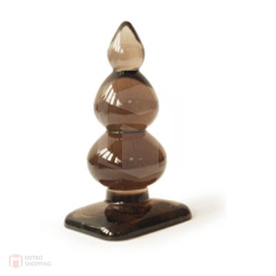  Wins Anus Stopper 7 ของเล่นผลิตจากยางคุณภาพสูง โปร่งแสง สีดำ พื้นผิวสัมผัสเรียบลื่น