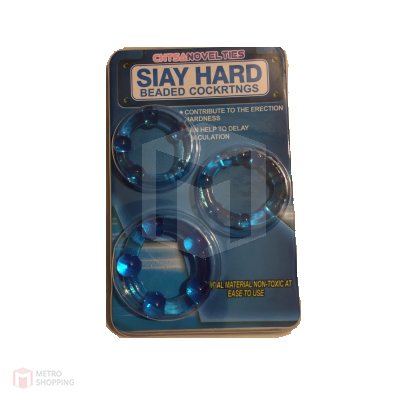 PERSONAL RING V12 (ห่วงมุกสีฟ้าใสแพค3ชิ้น(Stay Hard))