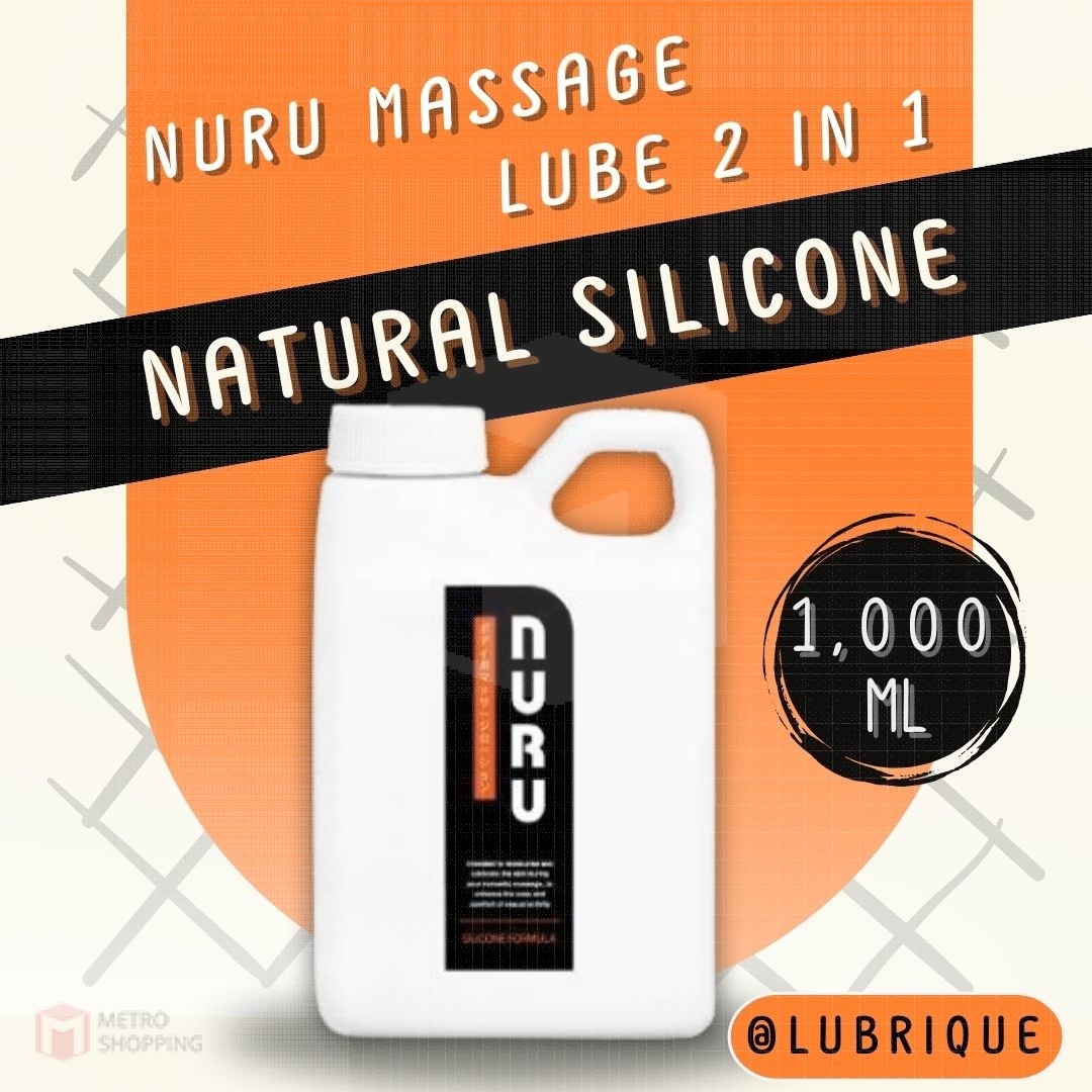 NURU Massage Lube 2 in 1 by Lubrique - Natural Silicone เจลหล่อลื่น นูรุ มาสสาจ ทู อิน วัน เนเชอรัล สูตรซิลิโคน by ลูบริค 1000 ml.