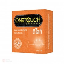 ถุงยางอนามัย ONETOUCH Delight (ถุงยางอนามัยวันทัช ดีไลท์) ขนาด 54 mm. 1 กล่อง 3 ชิ้น