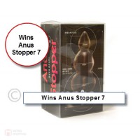  Wins Anus Stopper 7 ของเล่นผลิตจากยางคุณภาพสูง โปร่งแสง สีดำ พื้นผิวสัมผัสเรียบลื่น