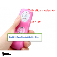 Shaki 10 Function Soft Bullet Blue VIBRATING  ถูกและดี ความเพลิดเพลินสูงสุดสำหรับคุณผู้ชาย ของเล่น