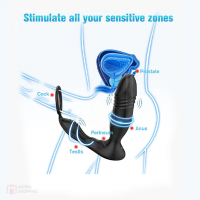 3 in 1 Male Prostate Massager (แท่งชักอัตโนมัิติ 3 ฟังก์ชั่นชาร์จ USB เชื่อมต่อ App หรือรีโมท)