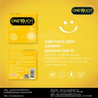 ถุงยางอนามัย ONETOUCH Zeed (ถุงยางอนามัยวันทัช ซี๊ด) ขนาด 45 mm. รุ่น 1 กล่อง 3 ชิ้น