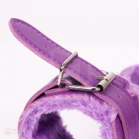  Soft Leather Handcuffs Pink (กุญแจมือ)