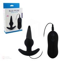 10 Mode Bulb Probe Anal Plug (รีโมทสั่นประตูหลัง ไม่รวมถ่าน AAA 2 ก้อน)