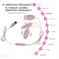 Dual Egg Vibrator 10 Function USB Pink (อุปกรณ์สั่น 3 หัว)